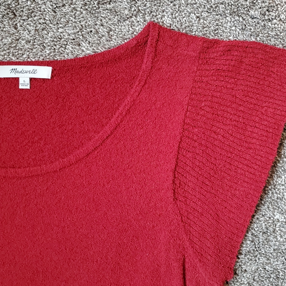 Madewell red front knot tee shirt - Picture 2 of 6